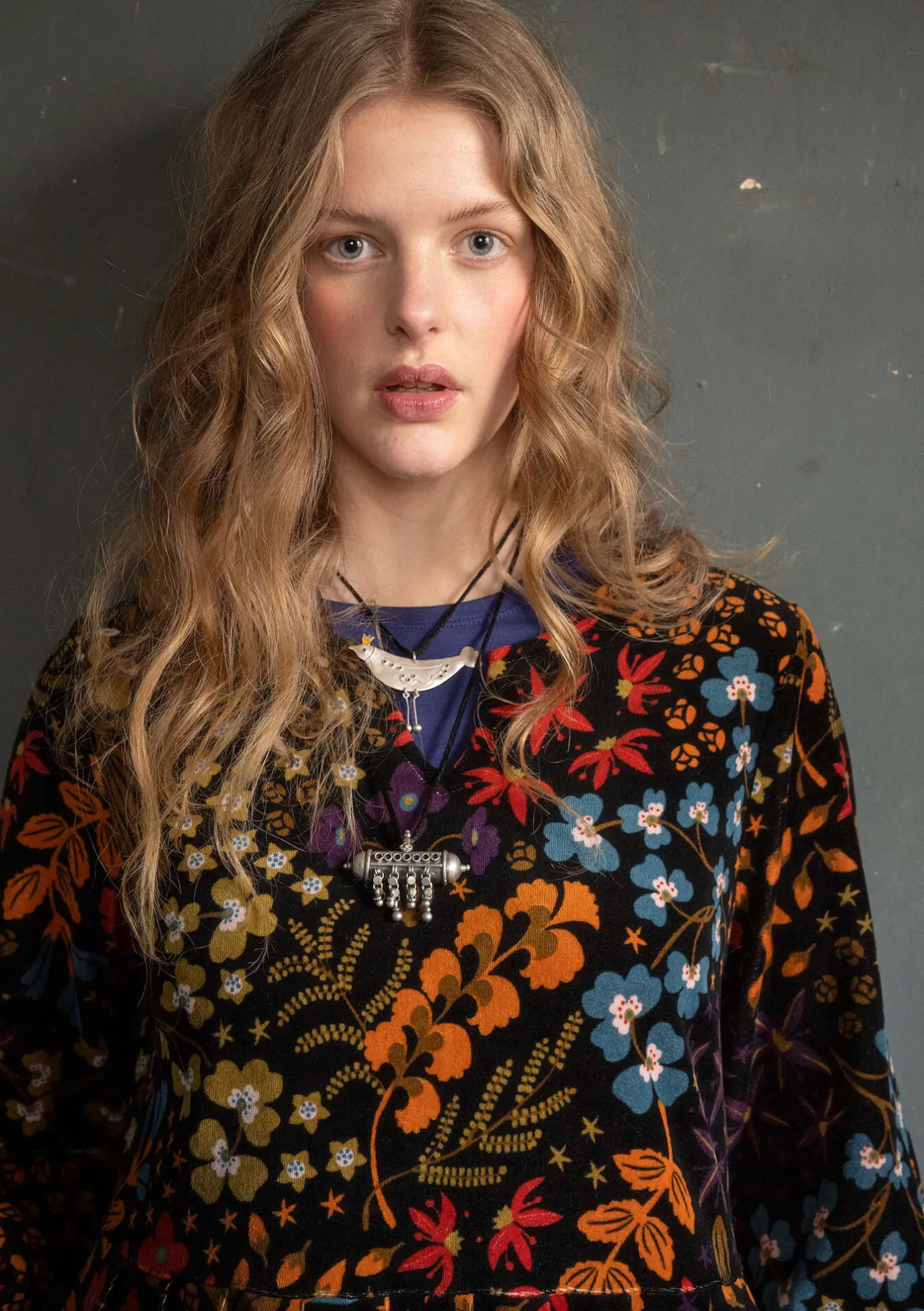 Gudrun Sjödén Velourklänning "Katla" i ekologisk bomull/återvunnen polyester