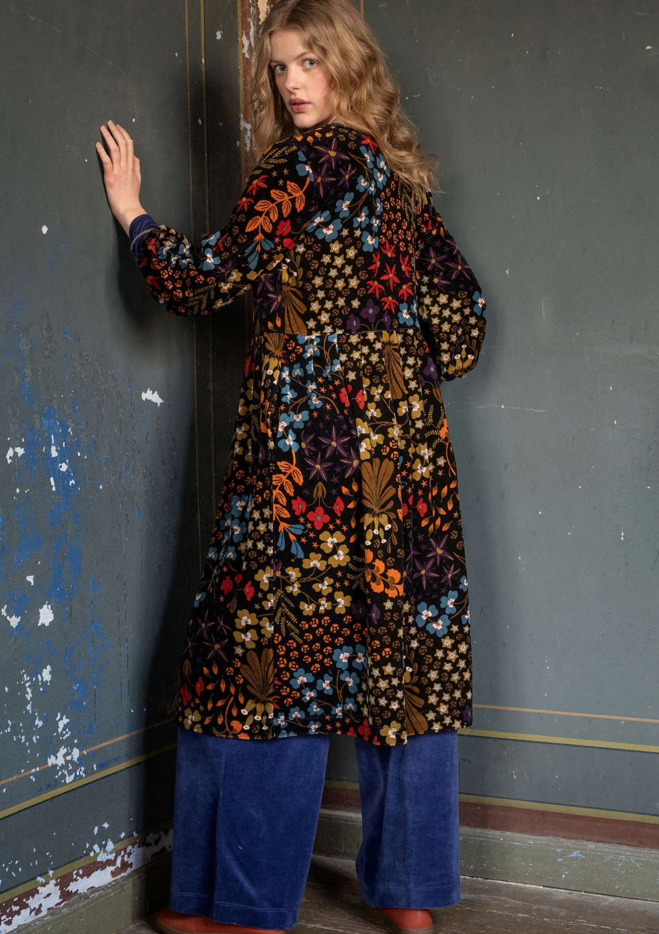 Gudrun Sjödén Velourklänning "Katla" i ekologisk bomull/återvunnen polyester