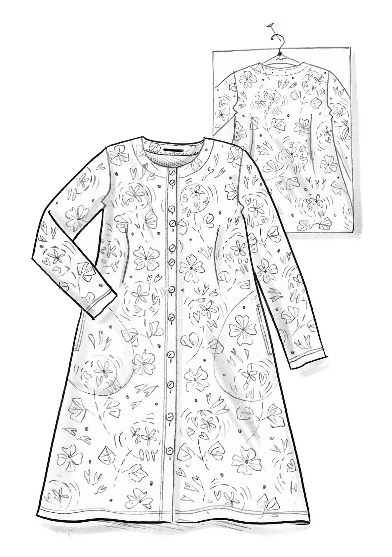 Gudrun Sjödén Velourklänning "Selma" i ekologisk bomull/återvunnen polyester