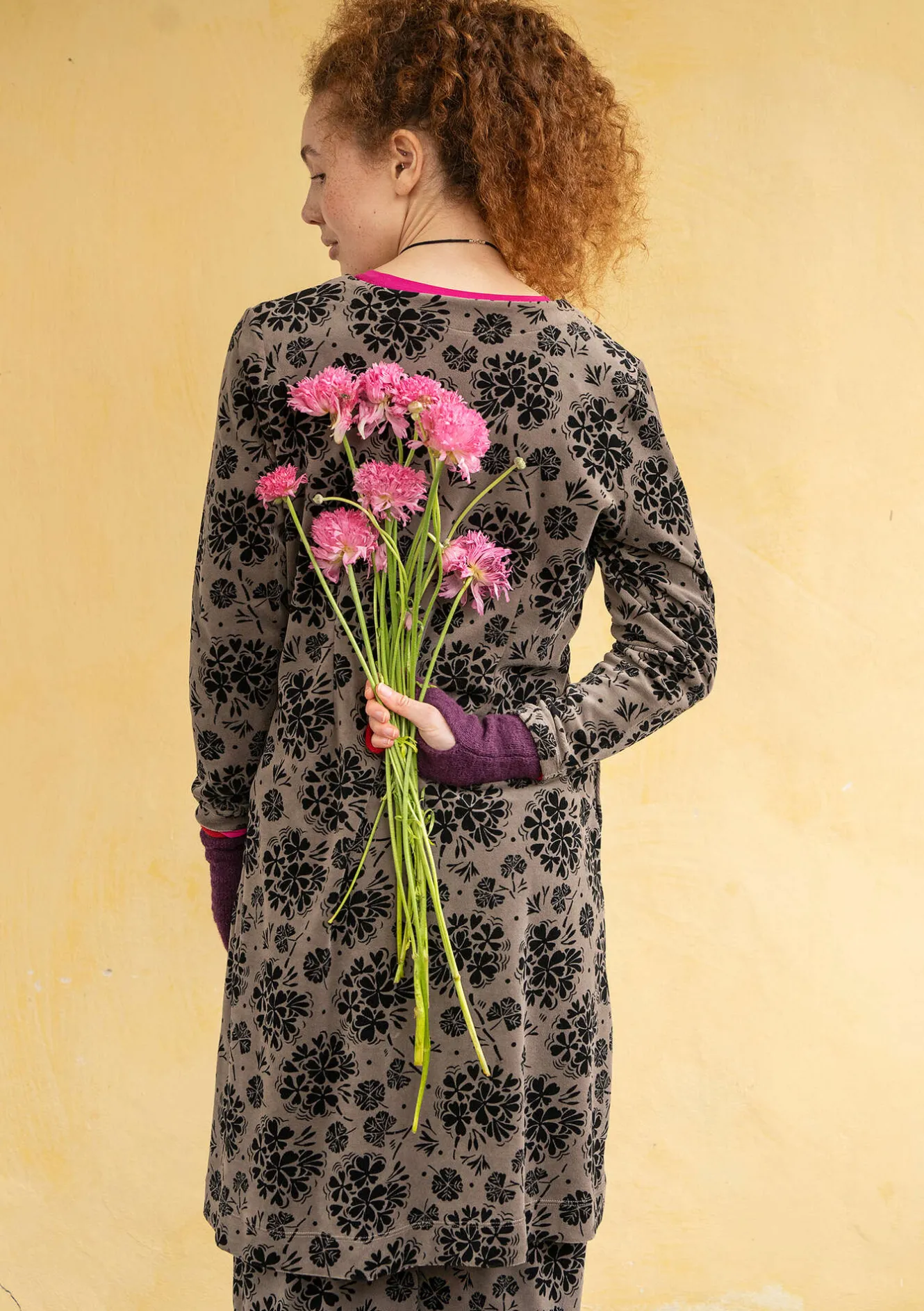 Gudrun Sjödén Velourklänning "Selma" i ekologisk bomull/återvunnen polyester