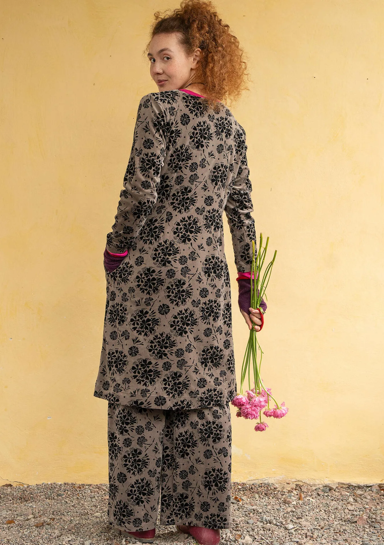 Gudrun Sjödén Velourklänning "Selma" i ekologisk bomull/återvunnen polyester