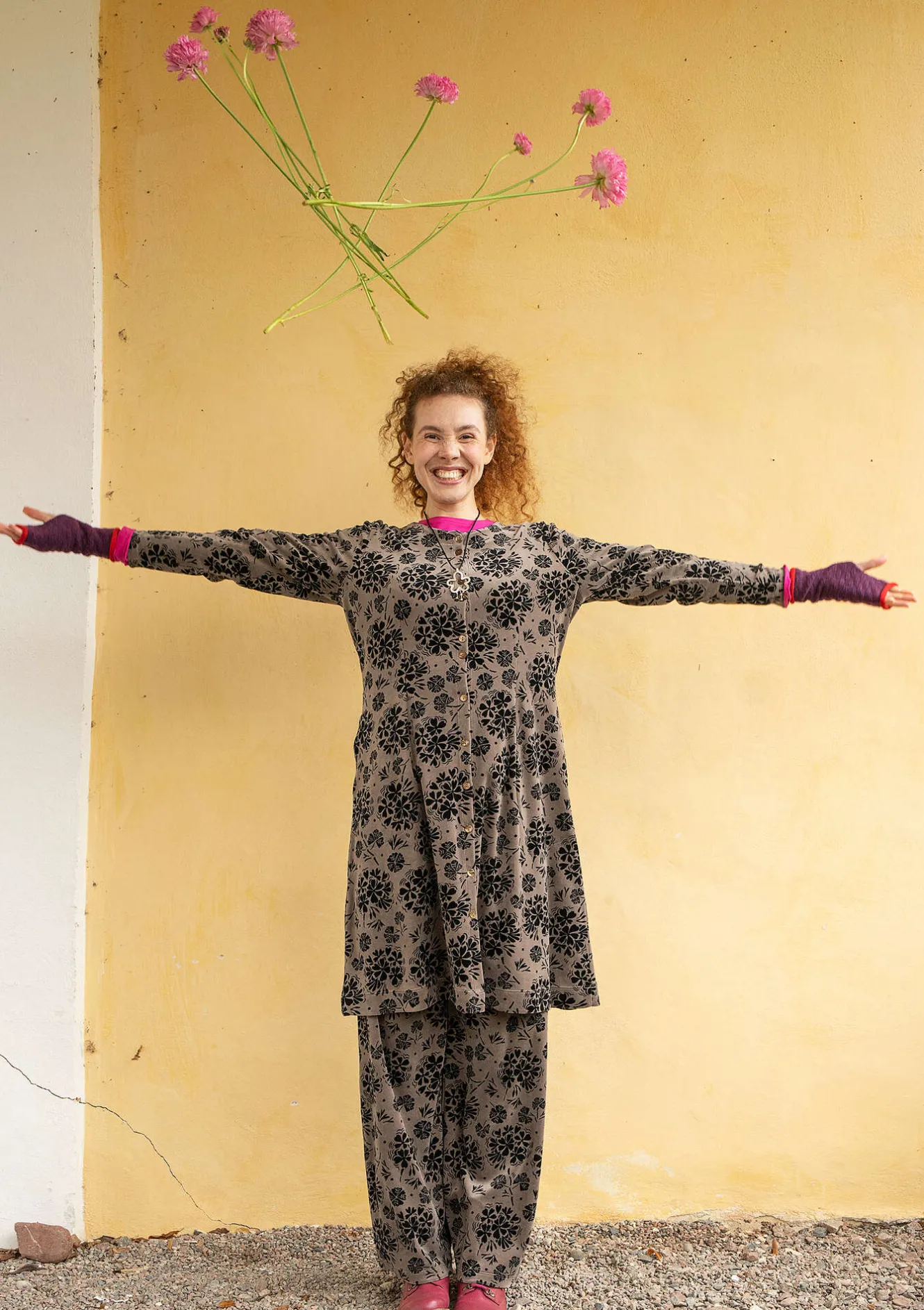 Gudrun Sjödén Velourklänning "Selma" i ekologisk bomull/återvunnen polyester