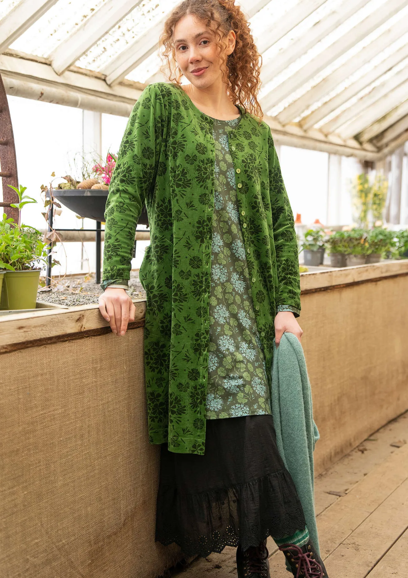 Gudrun Sjödén Velourklänning "Selma" i ekologisk bomull/återvunnen polyester