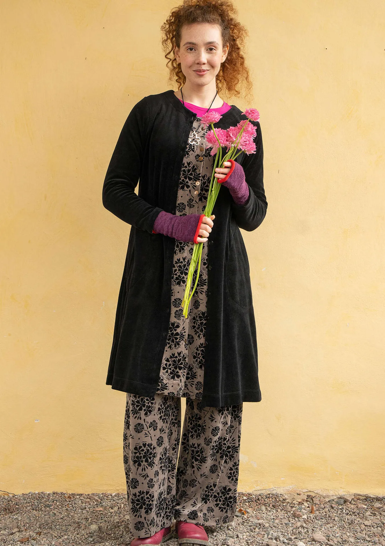 Gudrun Sjödén Velourklänning "Selma" i ekologisk bomull/återvunnen polyester