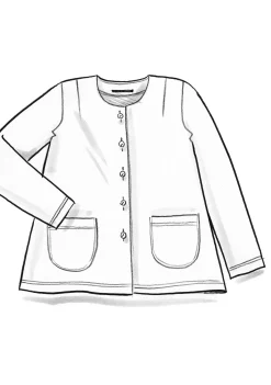 Gudrun Sjödén Velourkofta i ekologisk bomull/återvunnen polyester