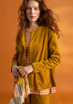 Gudrun Sjödén Velourkofta i ekologisk bomull/återvunnen polyester