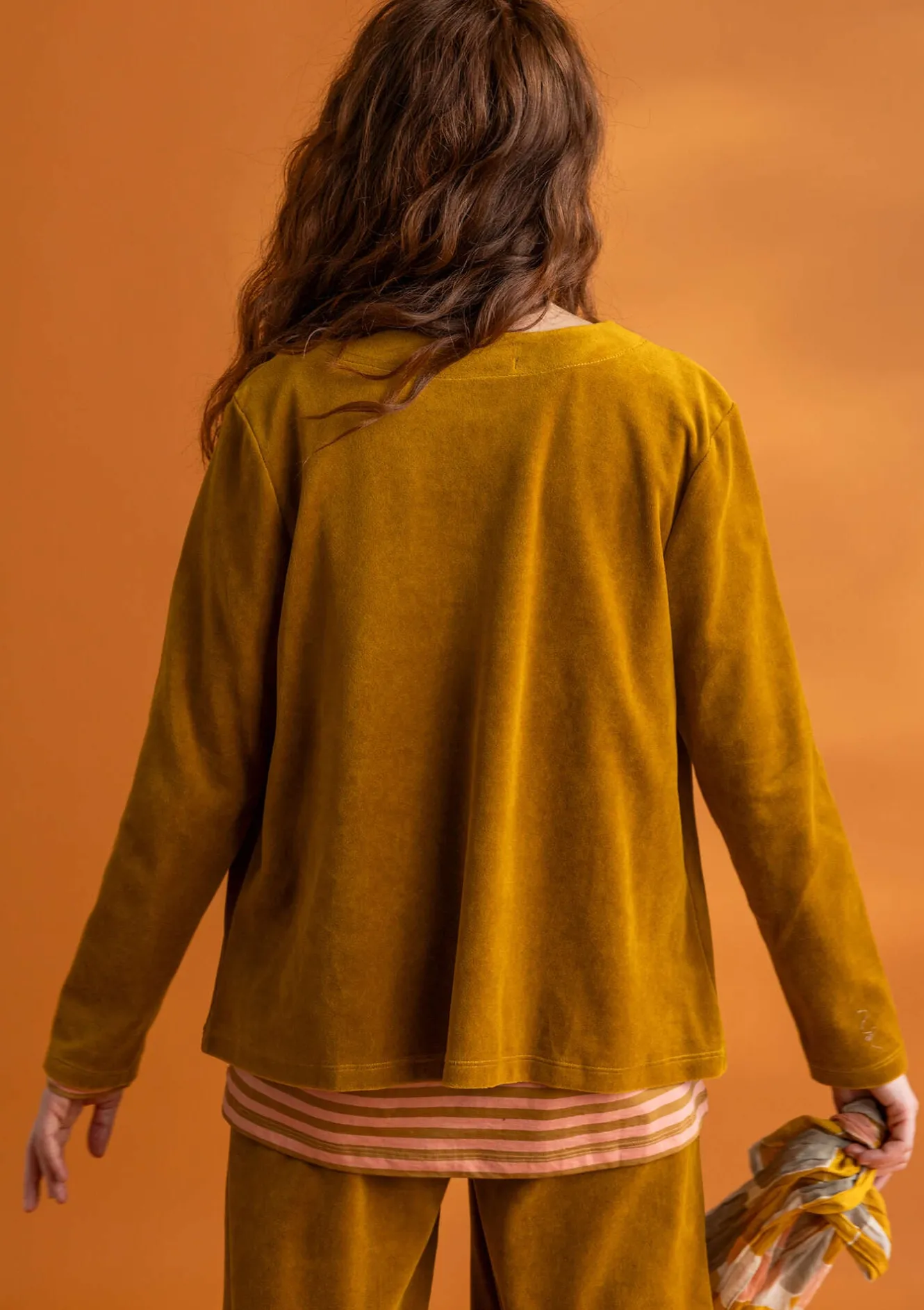 Gudrun Sjödén Velourkofta i ekologisk bomull/återvunnen polyester