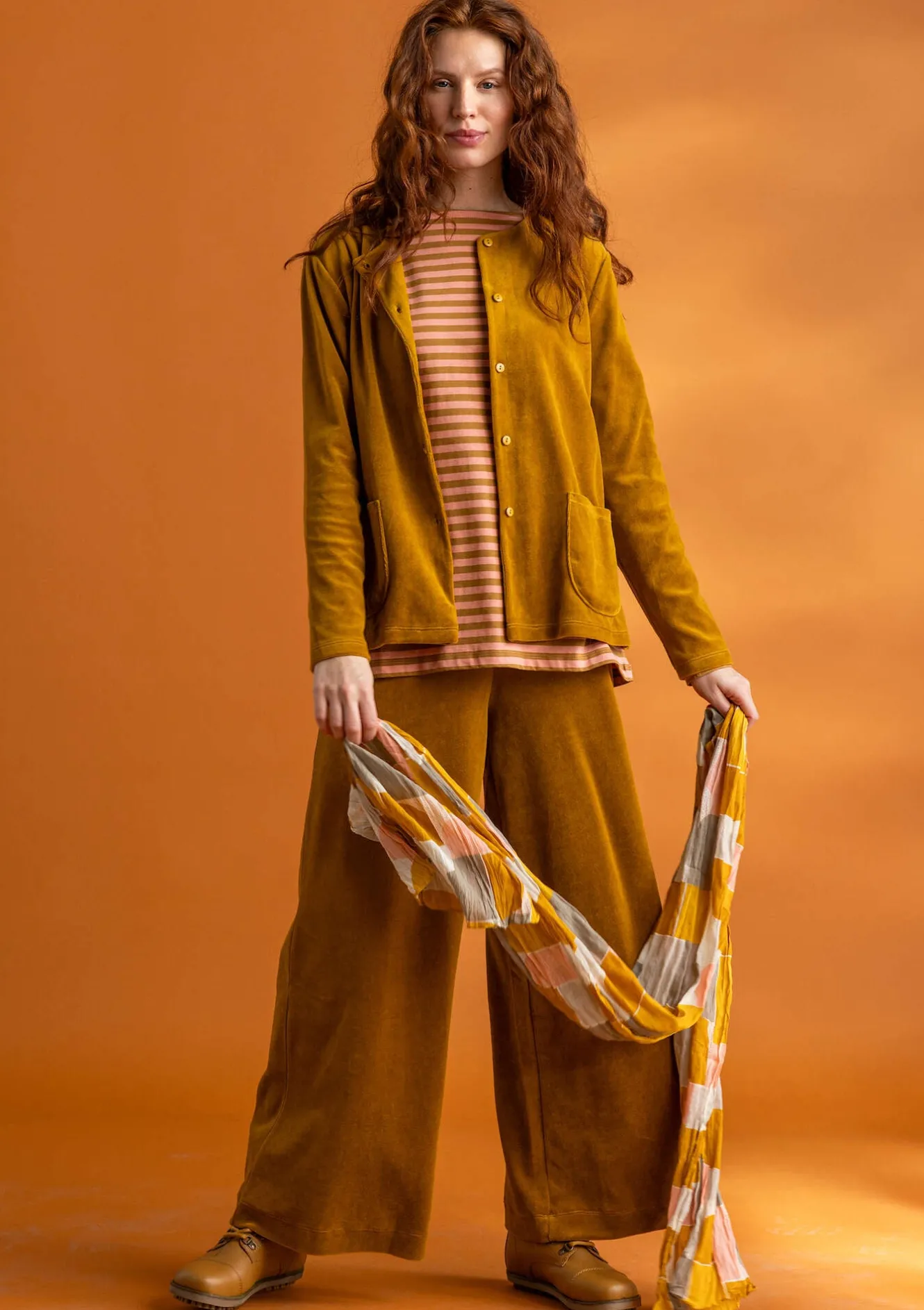 Gudrun Sjödén Velourkofta i ekologisk bomull/återvunnen polyester