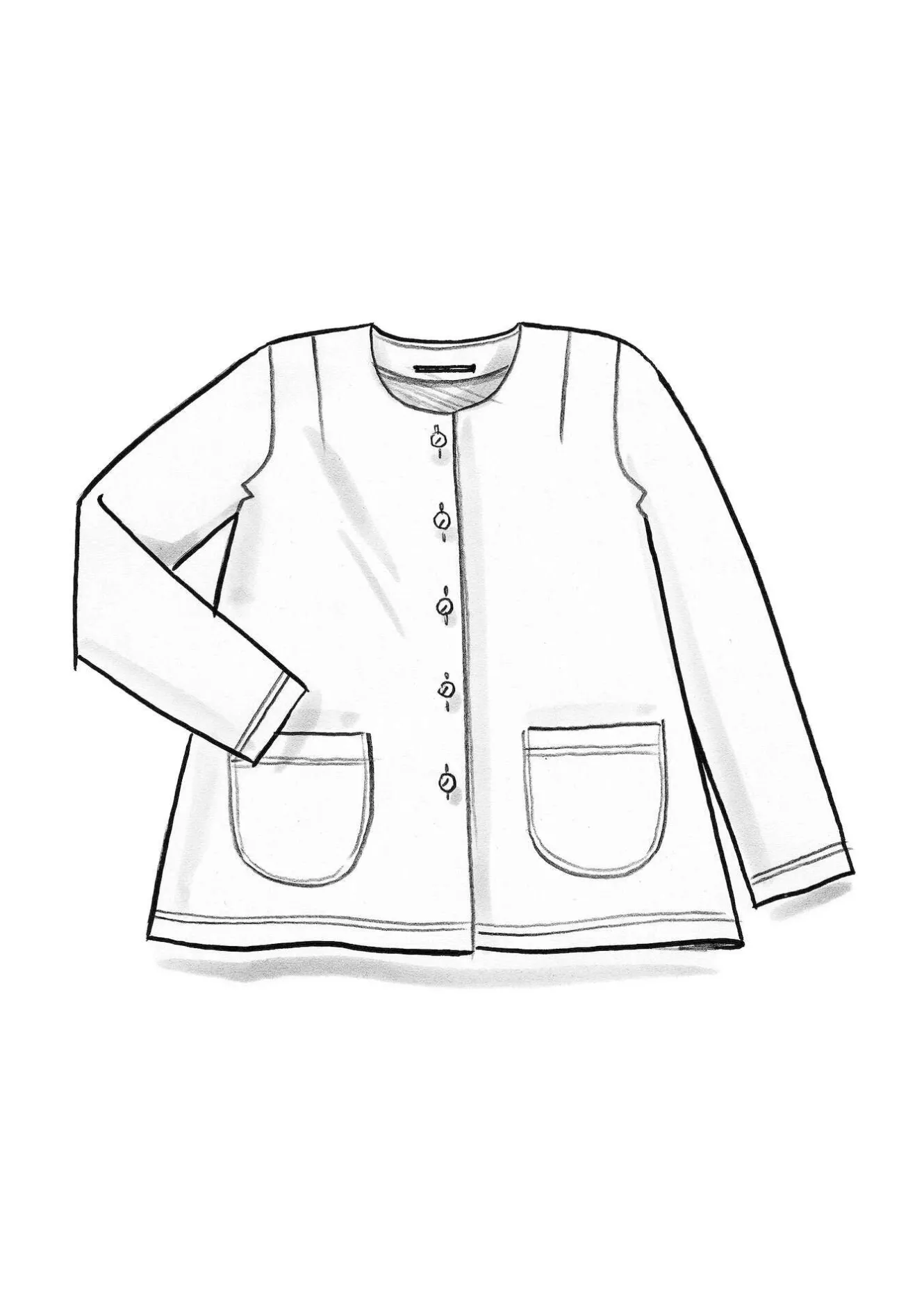 Gudrun Sjödén Velourkofta i ekologisk bomull/återvunnen polyester