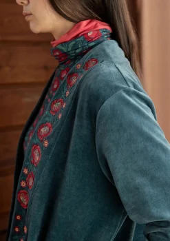Gudrun Sjödén Velourkofta "Nora" i ekologisk bomull/återvunnen polyester