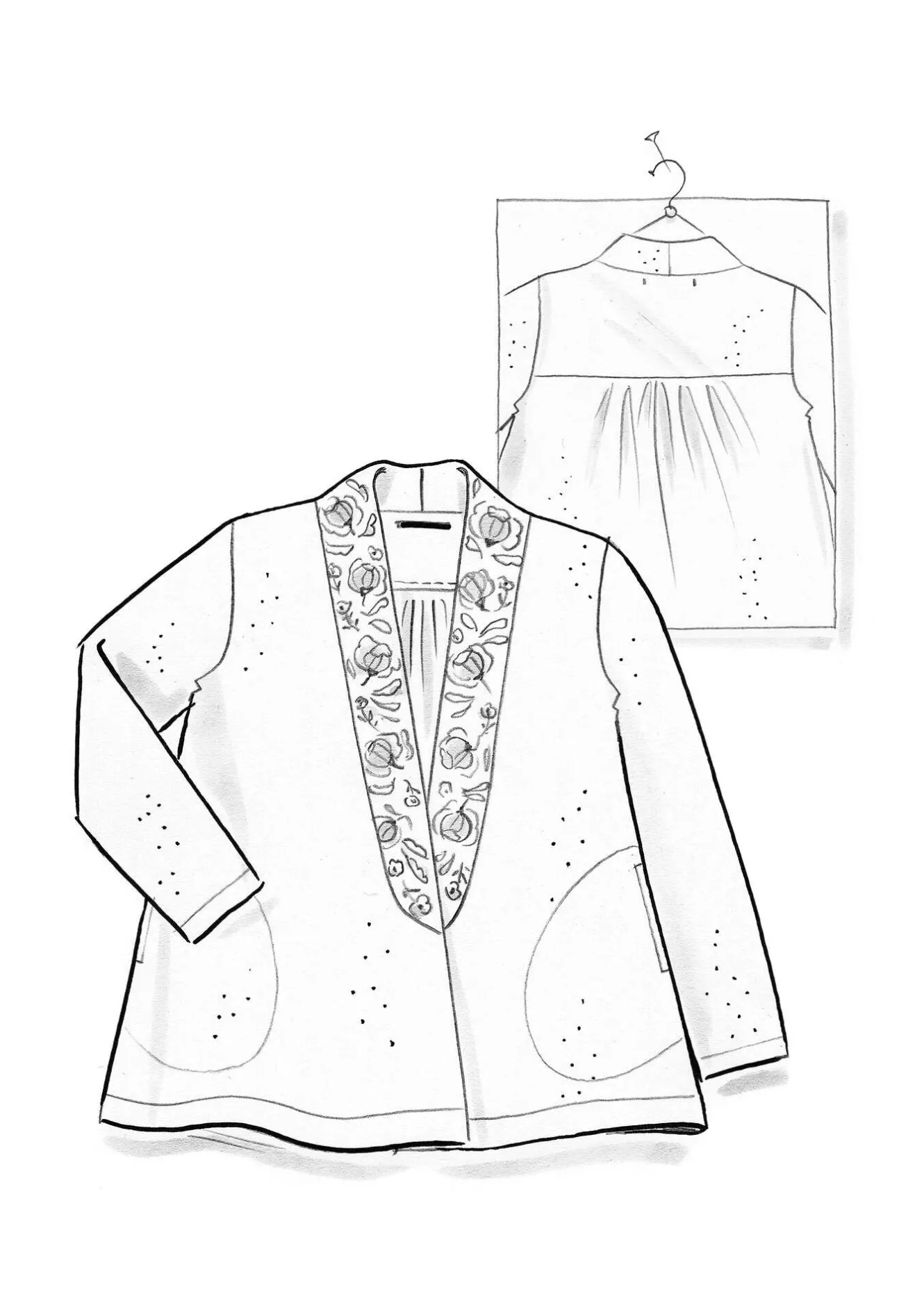 Gudrun Sjödén Velourkofta "Nora" i ekologisk bomull/återvunnen polyester