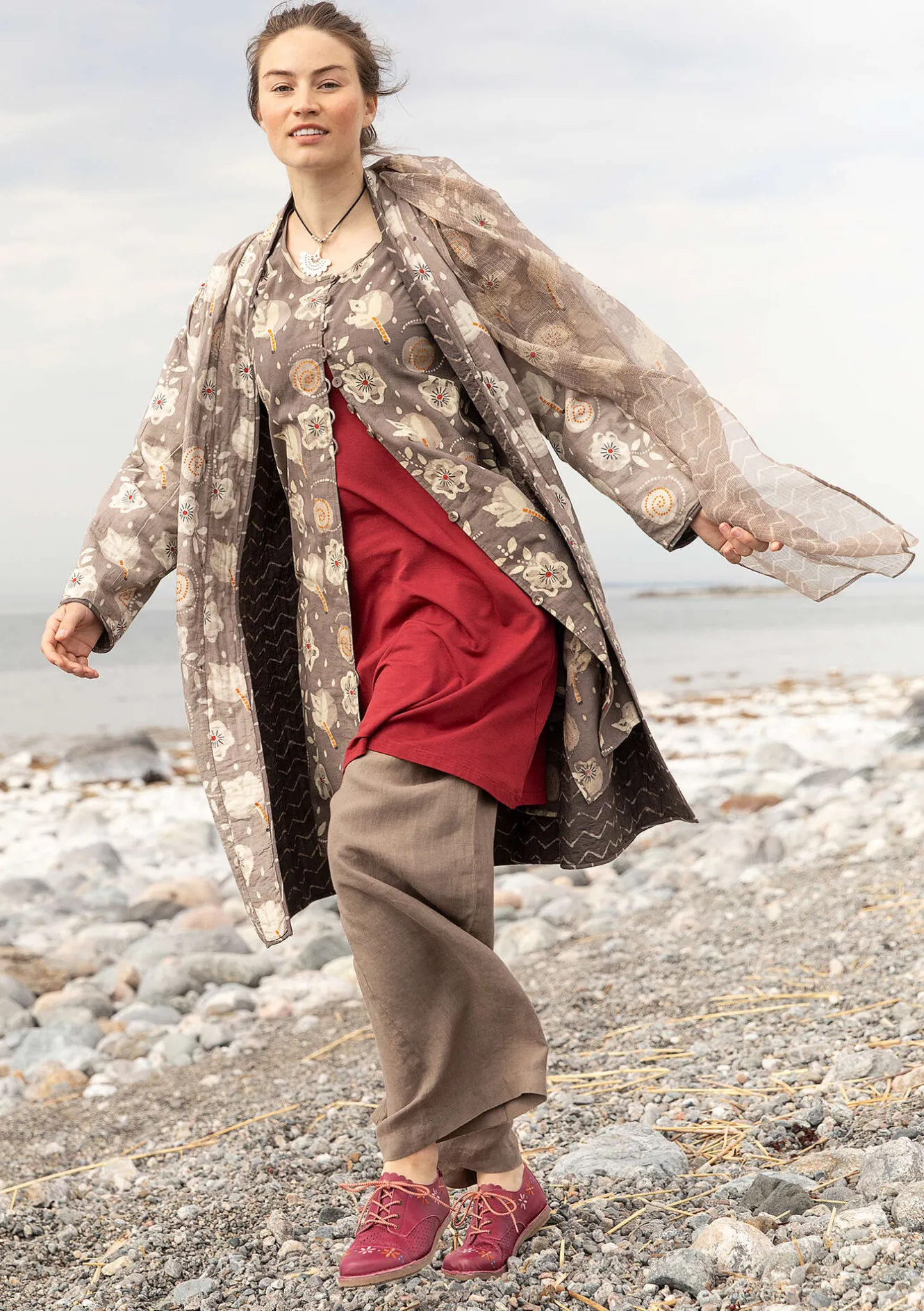 Gudrun Sjödén Vändbar kappa "Kavita" i ekologisk bomull