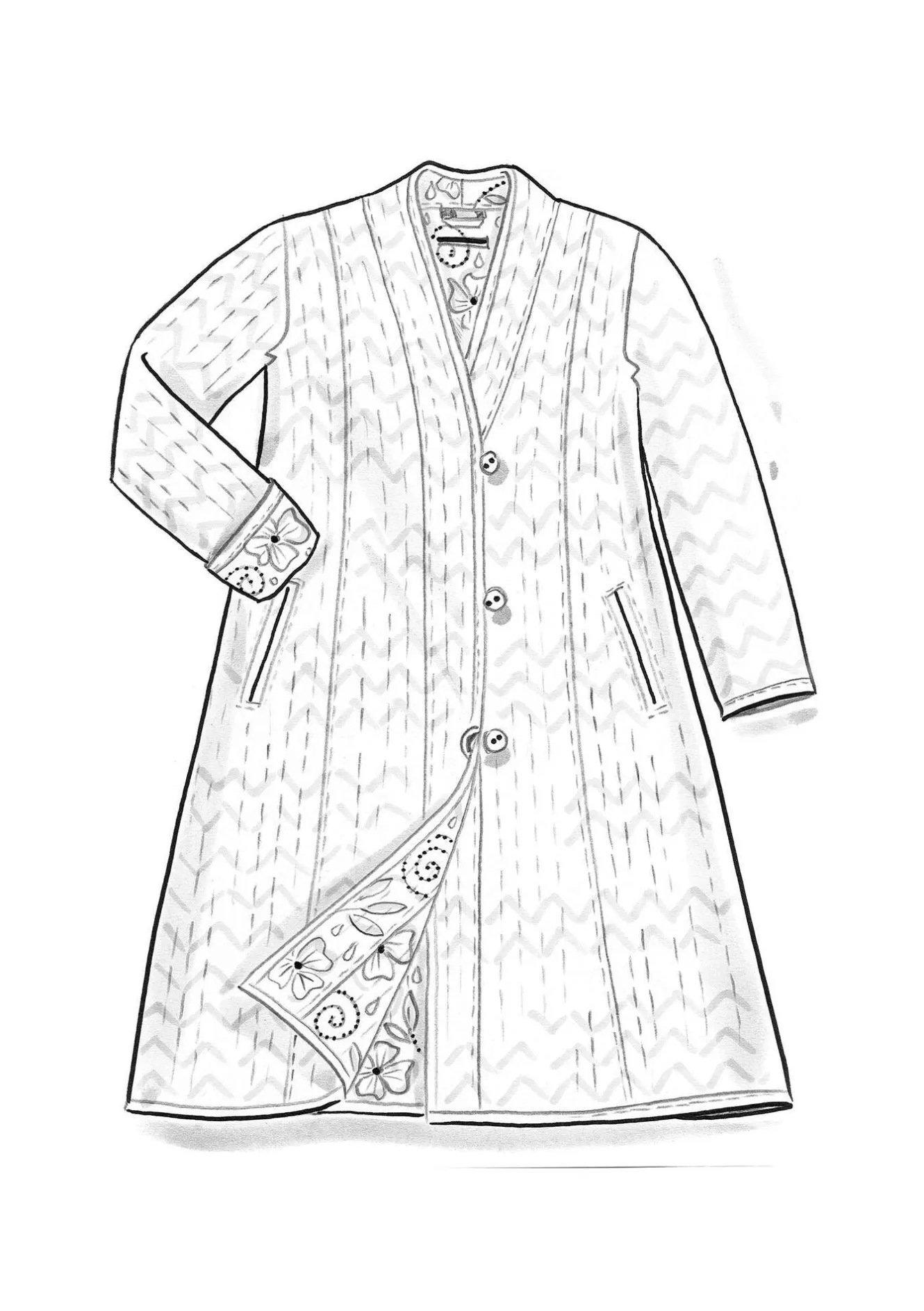 Gudrun Sjödén Vändbar kappa "Kavita" i ekologisk bomull