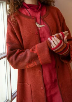 Gudrun Sjödén Vändbar stickad kappa "Aria" i filtad ull