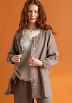 Gudrun Sjödén Vävd artistblus ”Asta” i lin