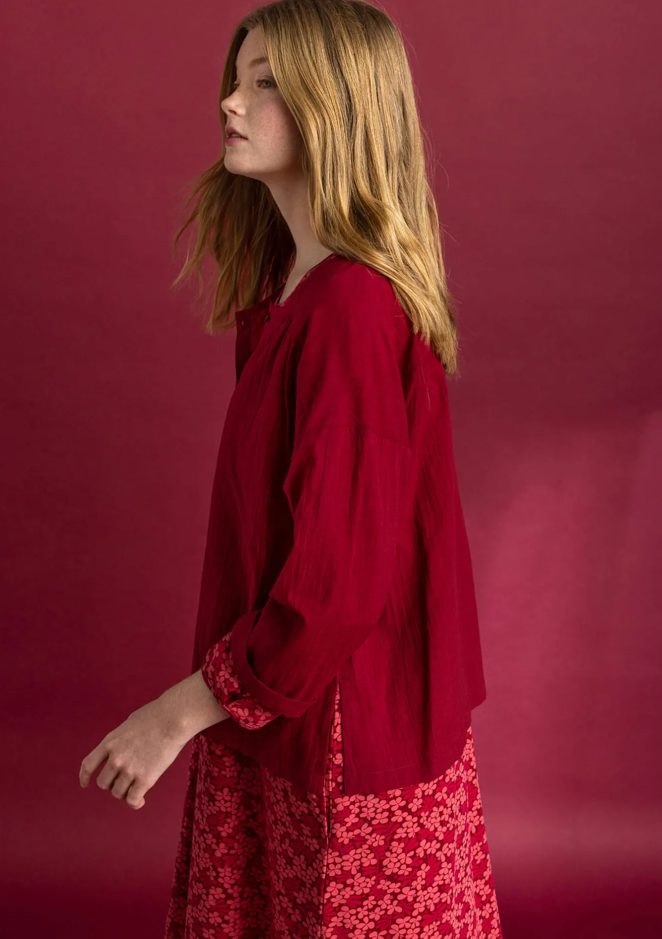 Gudrun Sjödén Vävd blus ”Hedda” i ekologisk bomull