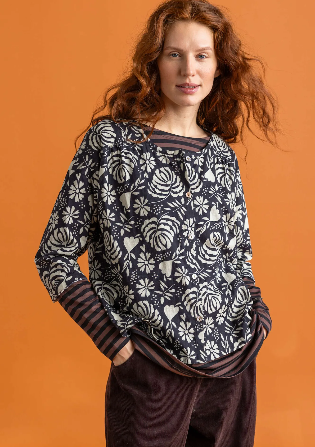 Gudrun Sjödén Vävd blus ”Hedda” i ekologisk bomull