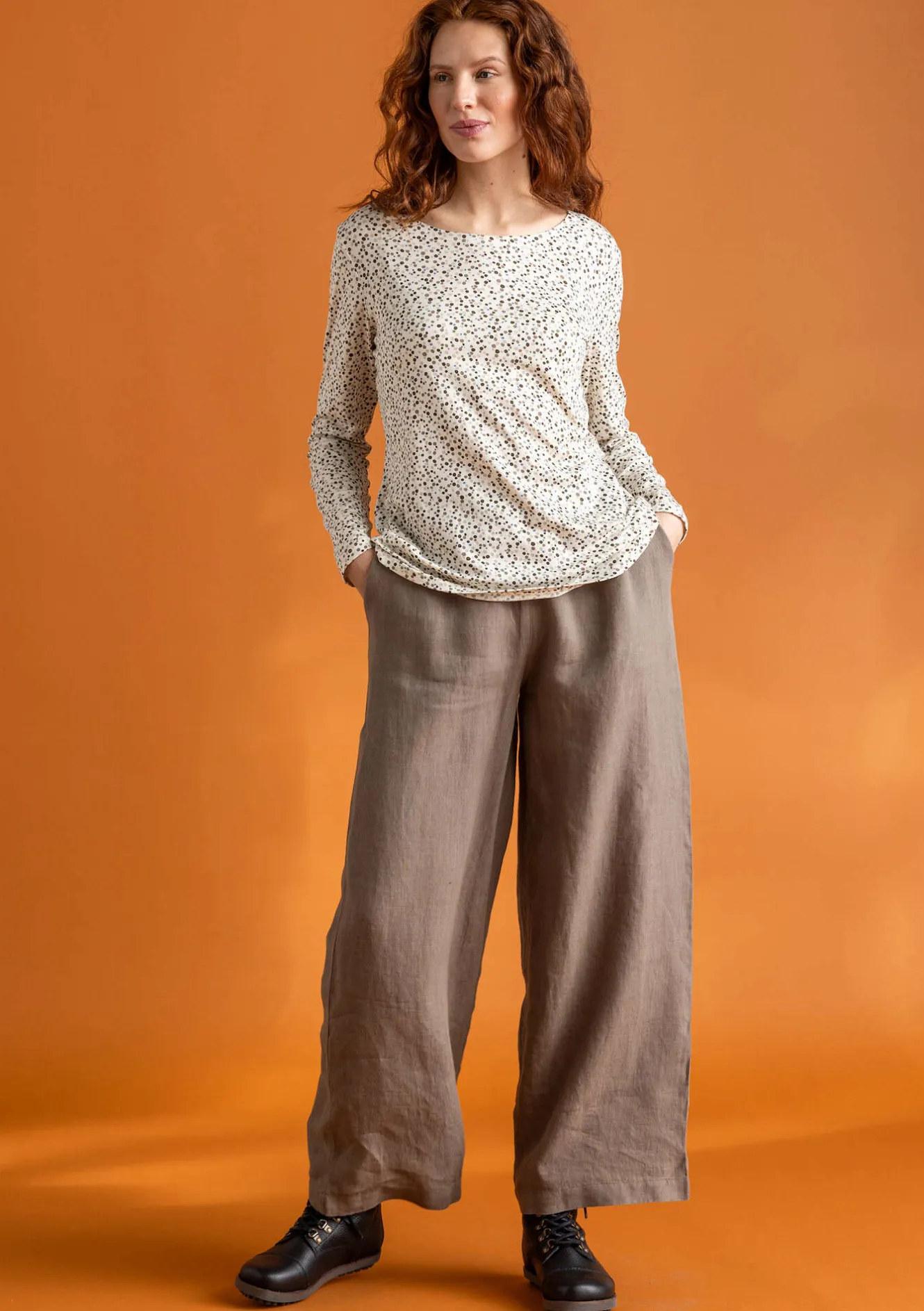 Gudrun Sjödén Vävd byxa ”Asta” i lin