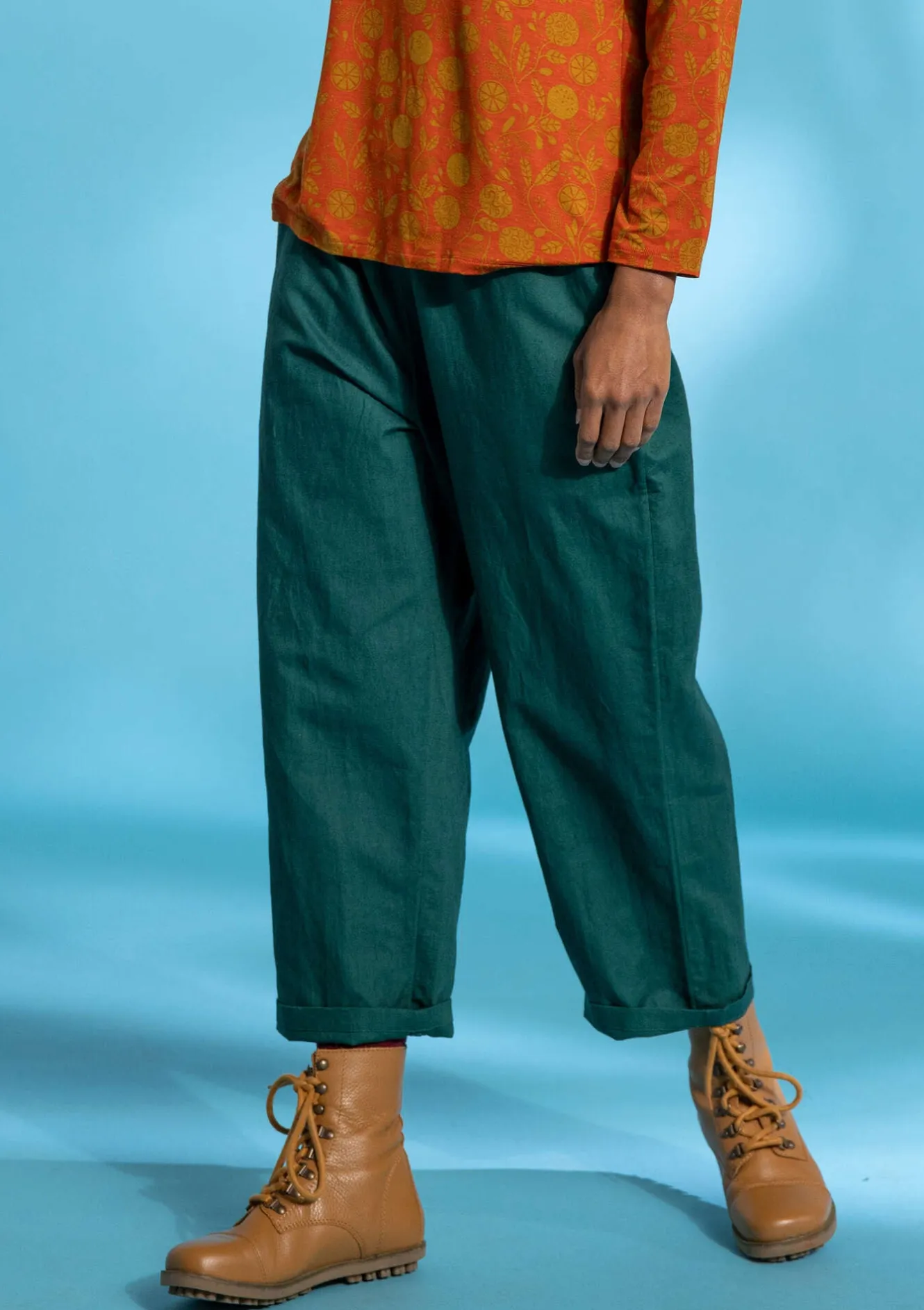 Gudrun Sjödén Vävd byxa i ekologisk bomull/lin