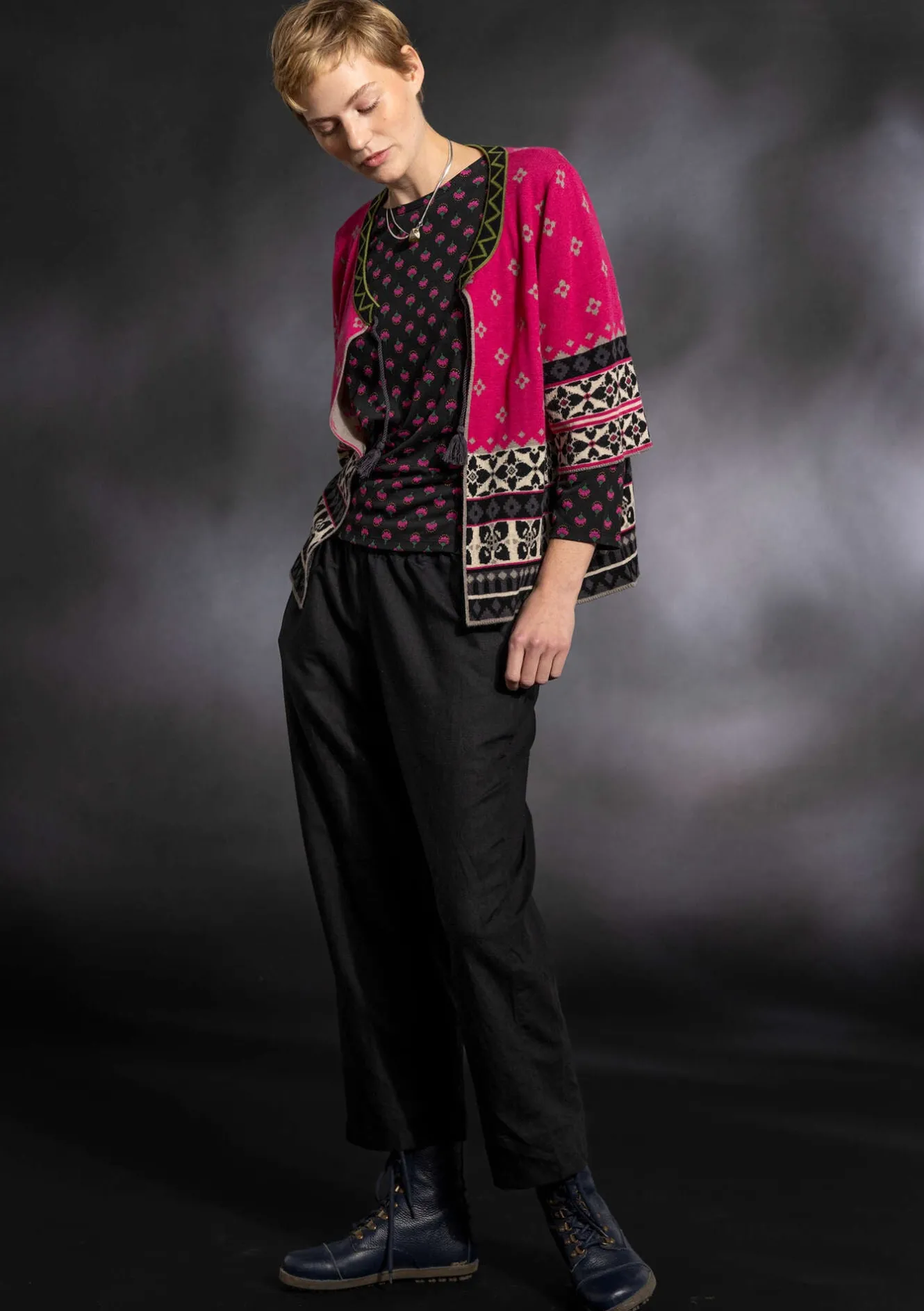 Gudrun Sjödén Vävd byxa i ekologisk bomull/lin