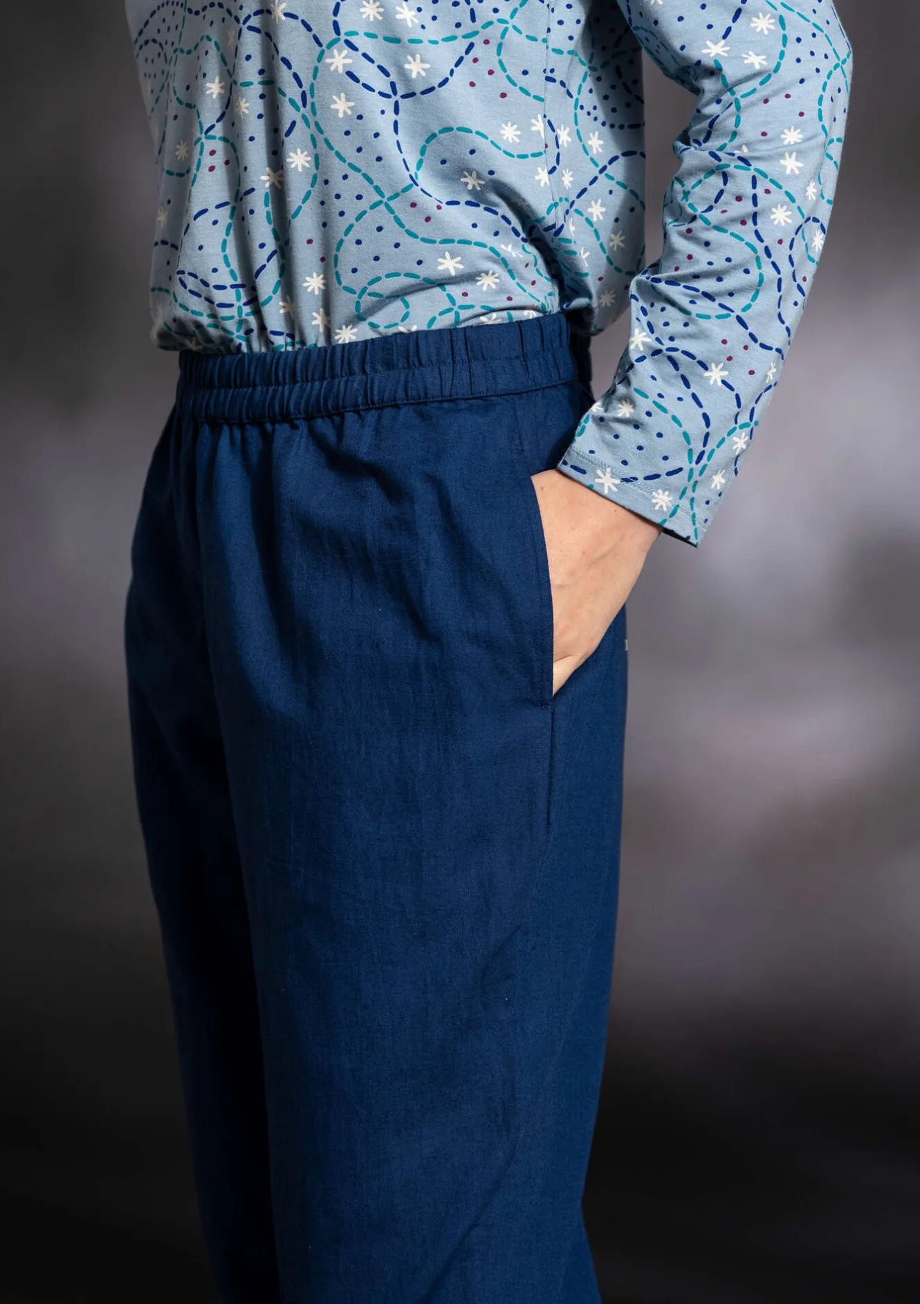 Gudrun Sjödén Vävd byxa i ekologisk bomull/lin