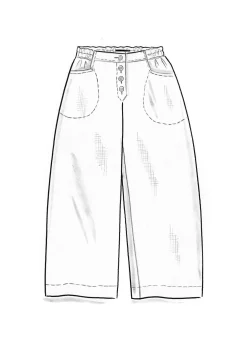 Gudrun Sjödén Vävd byxa i lin/ekologisk bomull