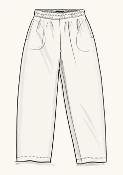 Gudrun Sjödén Vävd byxa "Margit" i lin/modal