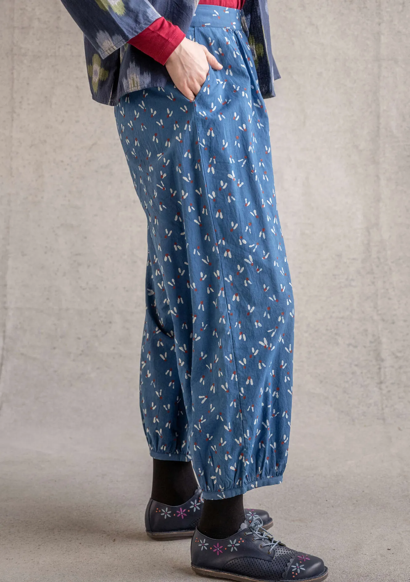 Gudrun Sjödén Vävd byxa "Mud" i ekologisk bomull