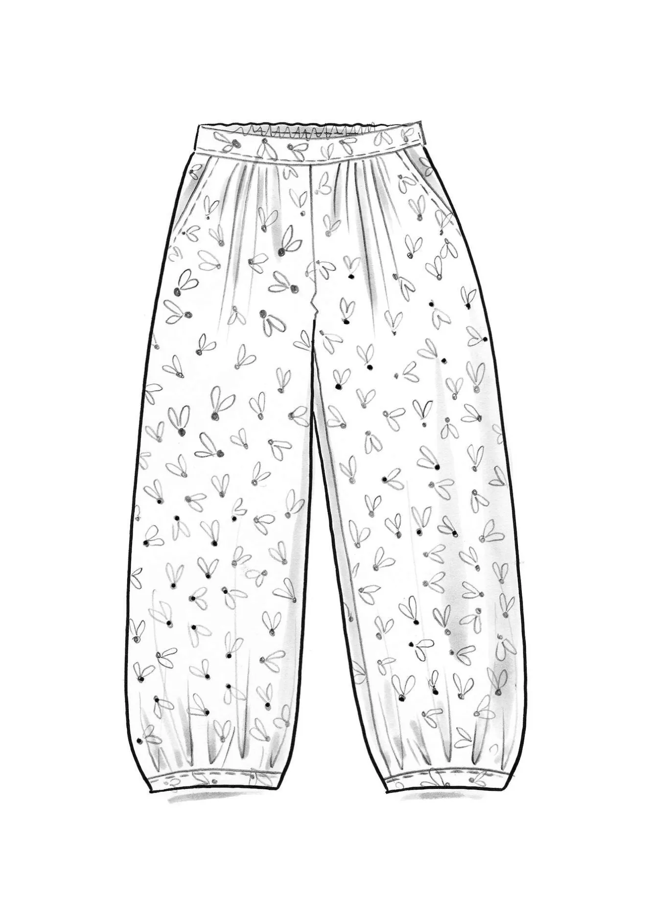 Gudrun Sjödén Vävd byxa "Mud" i ekologisk bomull