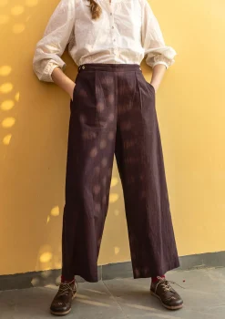 Gudrun Sjödén Vävd byxa "Stina" i ekologisk bomull