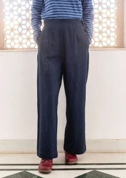 Gudrun Sjödén Vävd byxa "Stina" i ekologisk bomull