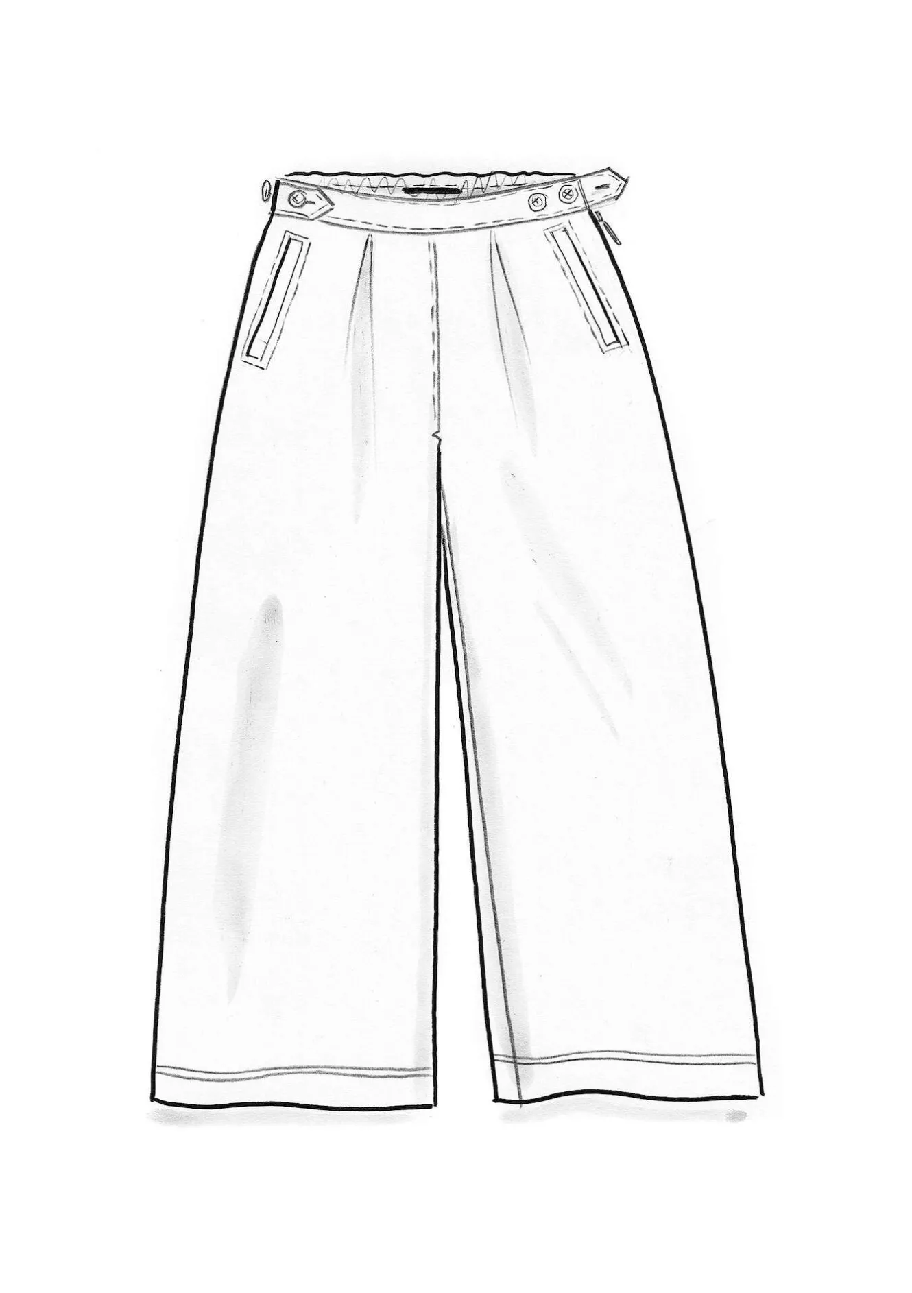 Gudrun Sjödén Vävd byxa "Stina" i ekologisk bomull