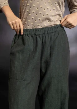 Gudrun Sjödén Vävd byxa "Woodland" i ekologisk bomull/lin