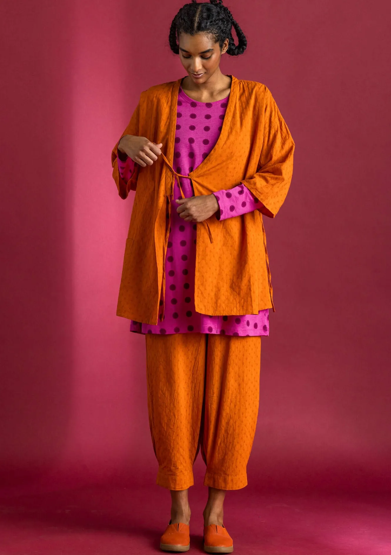 Gudrun Sjödén Vävd kimono i ekologisk bomullsdobby