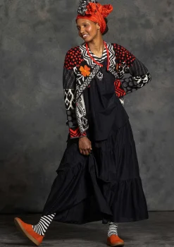 Gudrun Sjödén Vävd kjol i bomull/siden