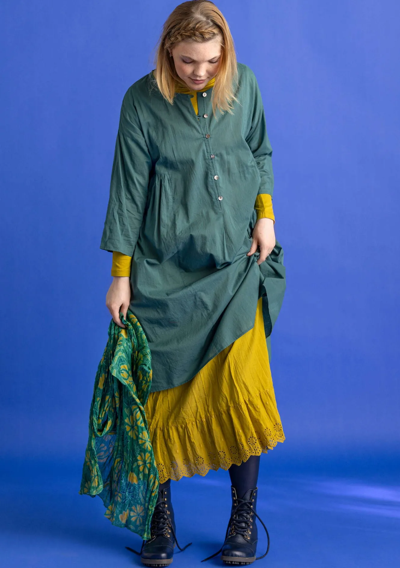 Gudrun Sjödén Vävd klänning ”Hedda” i ekologisk bomull