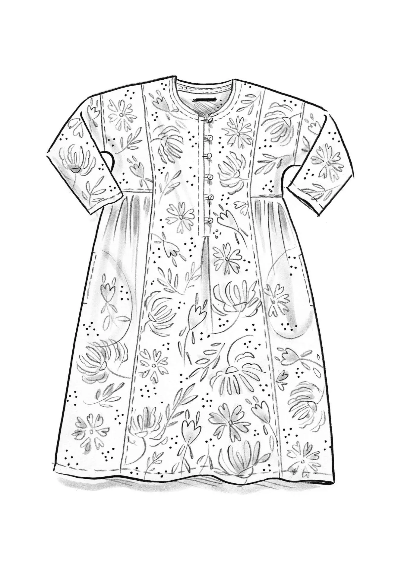 Gudrun Sjödén Vävd klänning ”Hedda” i ekologisk bomull