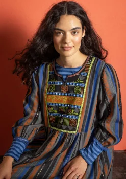 Gudrun Sjödén Vävd klänning "Jaipur" i ull/bomull