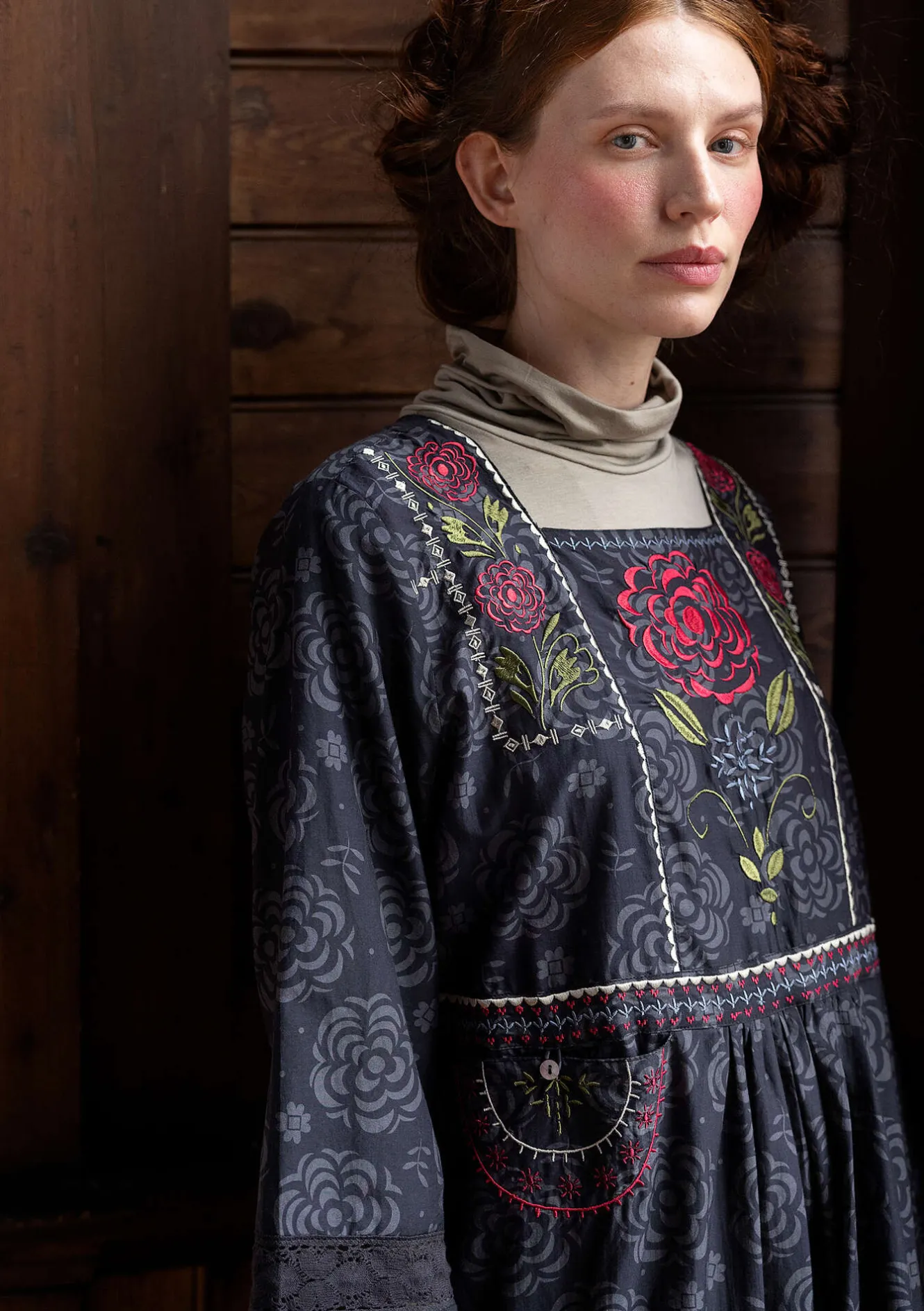 Gudrun Sjödén Vävd klänning "Kamelia" i ekologisk bomull/siden