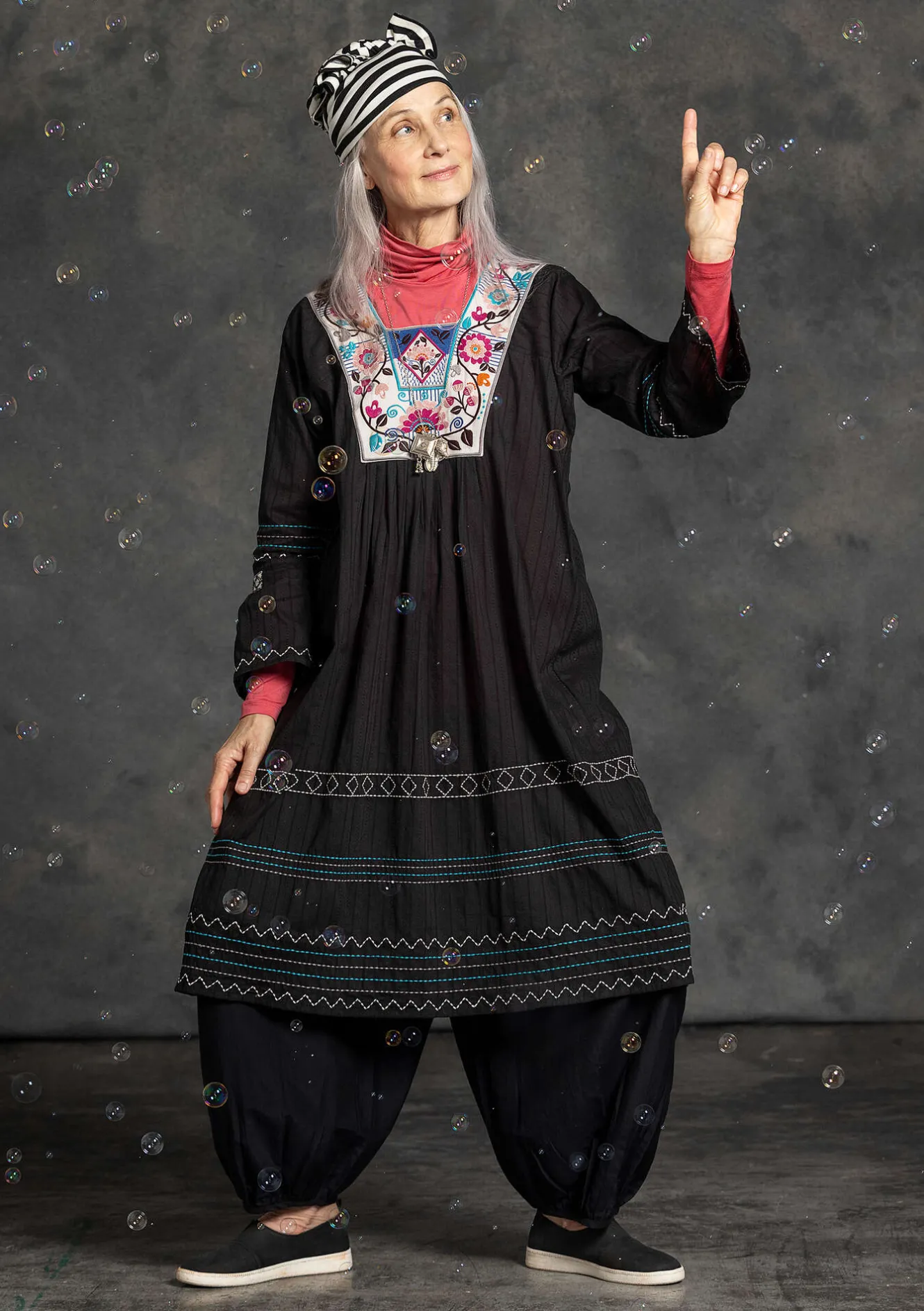 Gudrun Sjödén Vävd klänning "Kristina" i ekologisk bomull