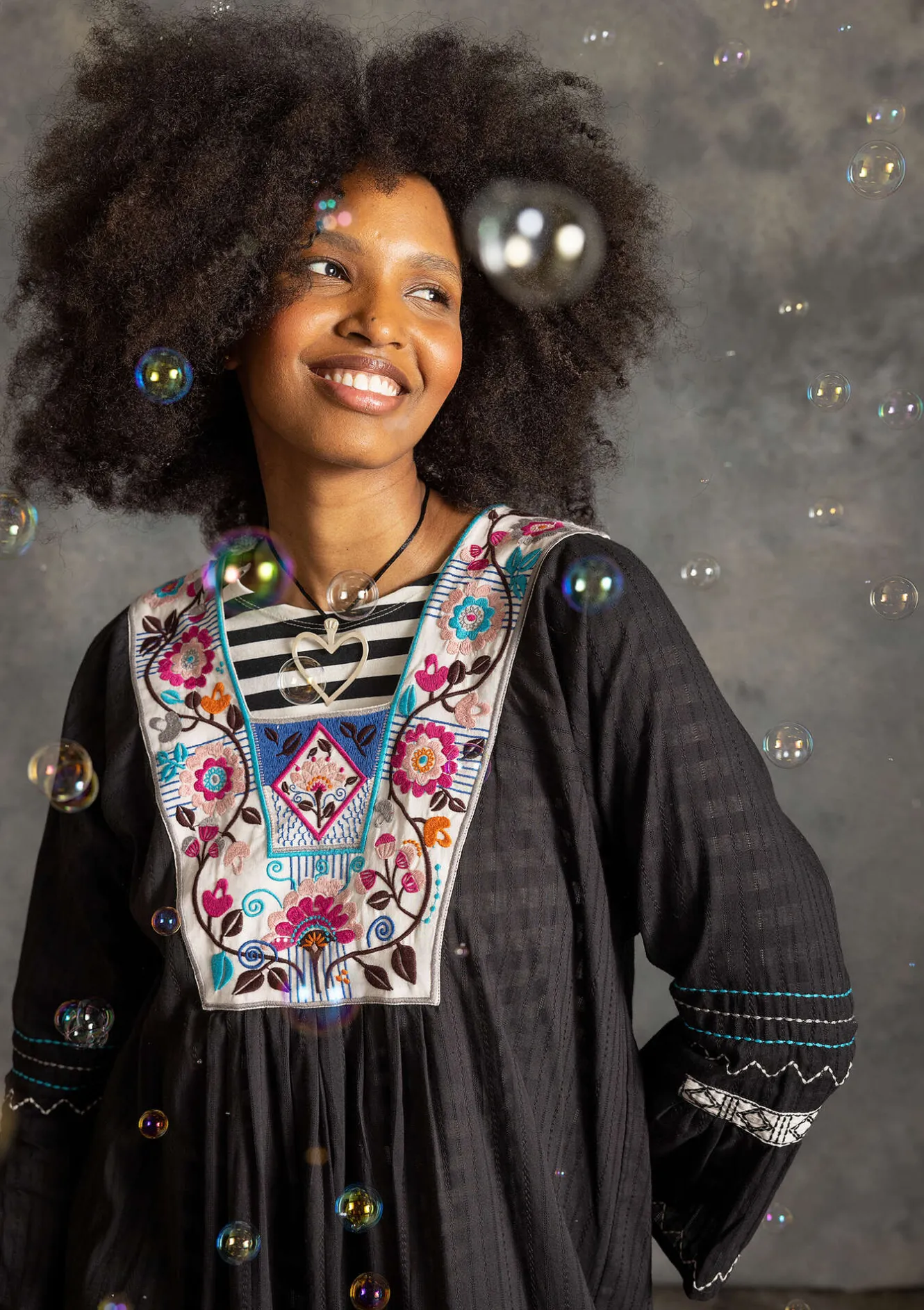 Gudrun Sjödén Vävd klänning "Kristina" i ekologisk bomull