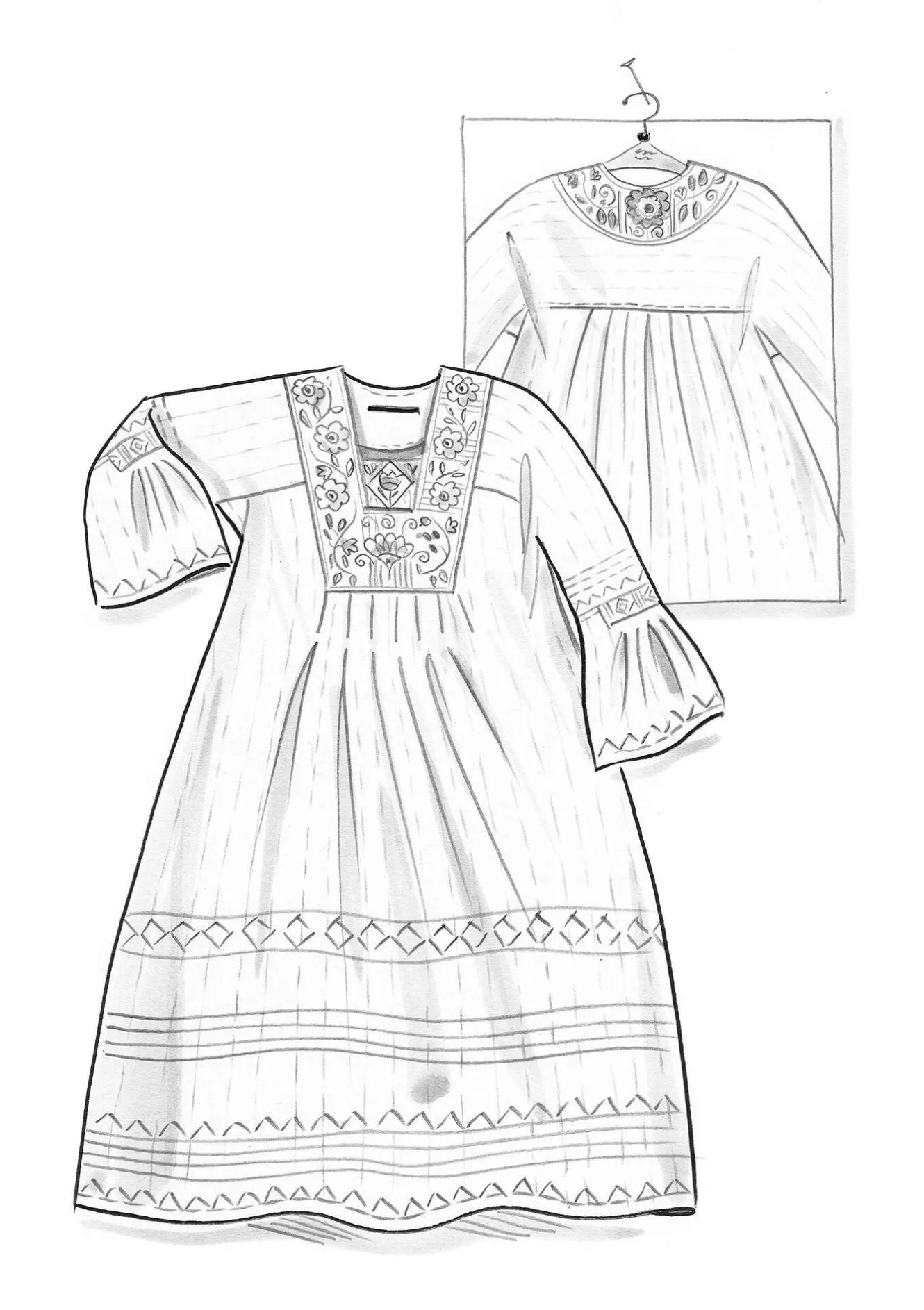 Gudrun Sjödén Vävd klänning "Kristina" i ekologisk bomull