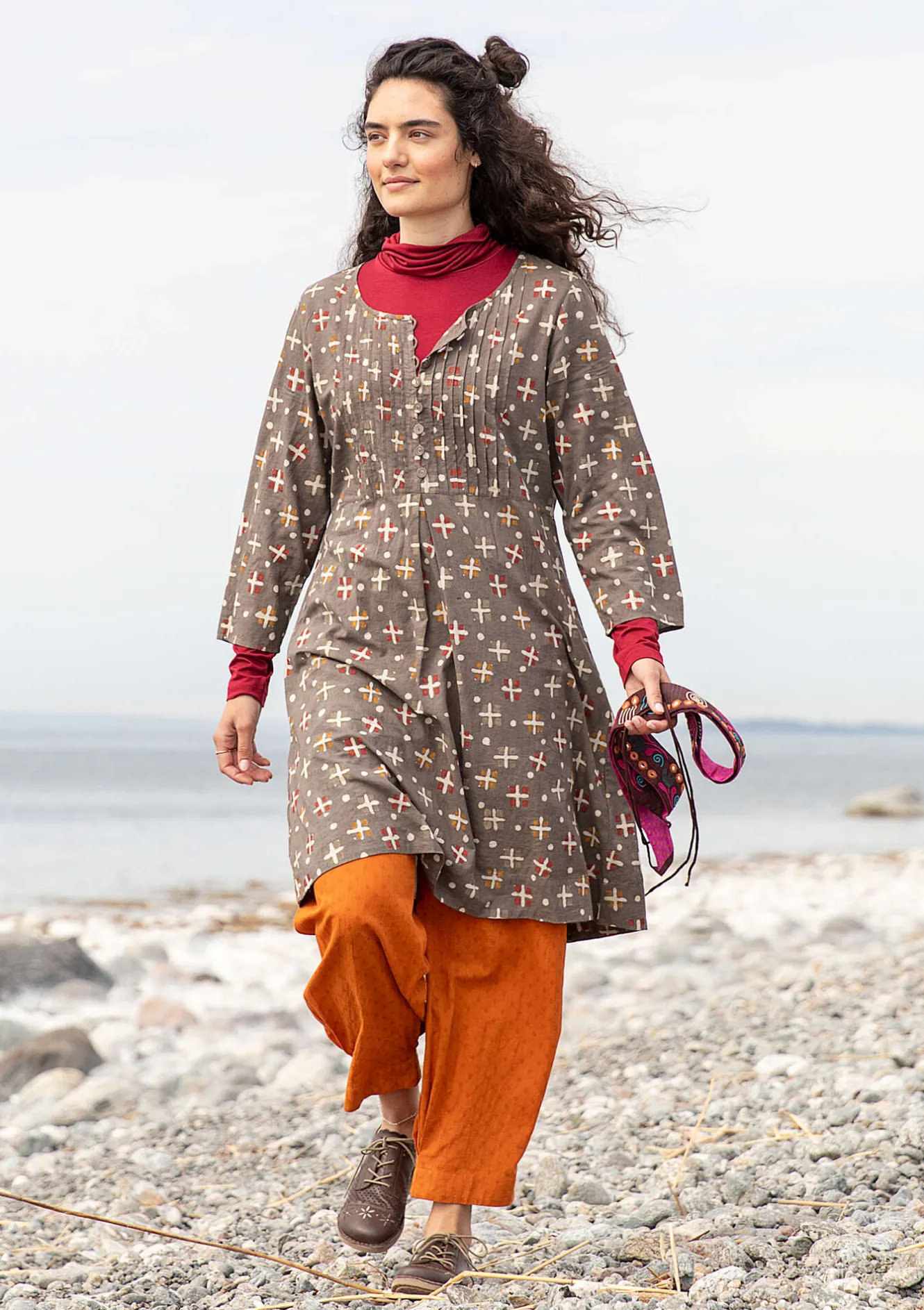 Gudrun Sjödén Vävd klänning "Neela" i ekologisk bomull