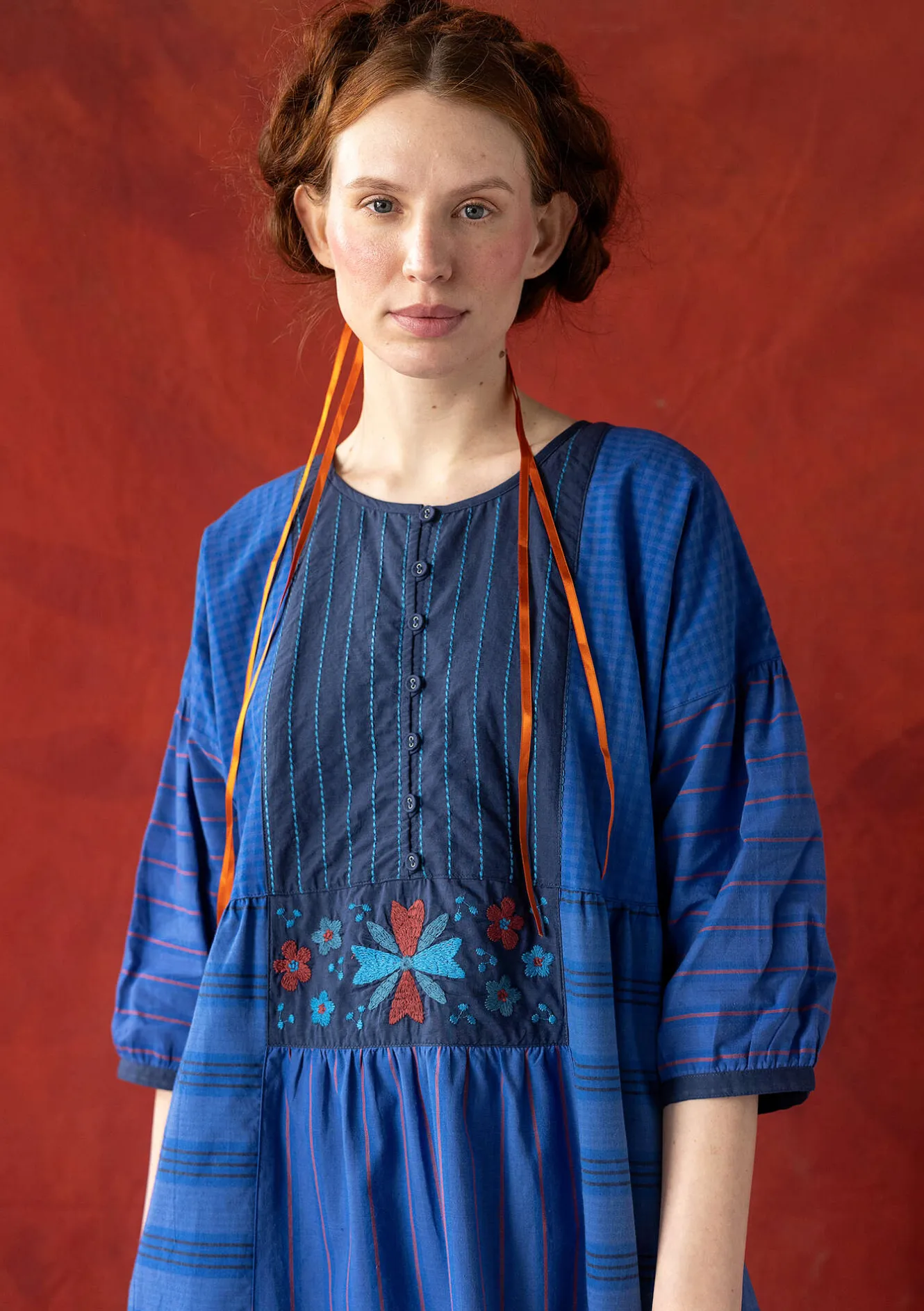 Gudrun Sjödén Vävd klänning "Sofia" i ekologisk bomull