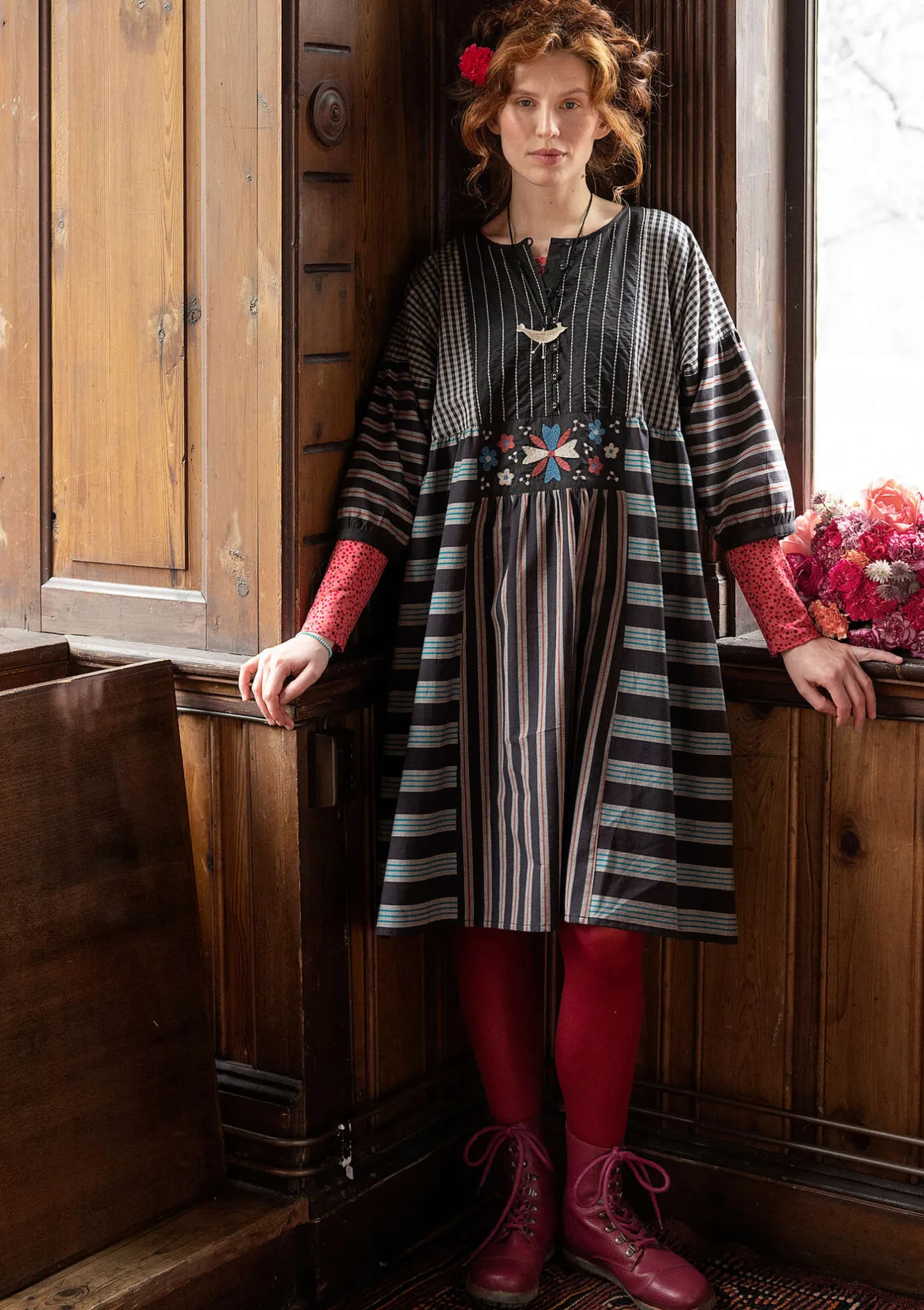 Gudrun Sjödén Vävd klänning "Sofia" i ekologisk bomull