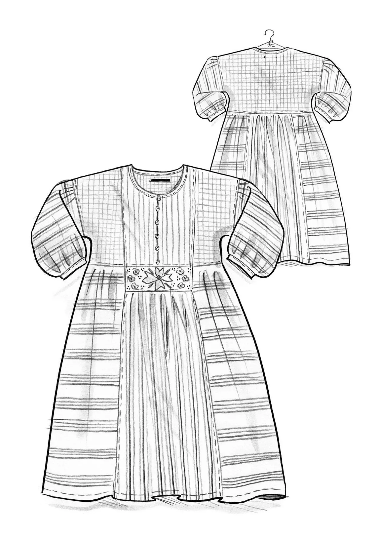 Gudrun Sjödén Vävd klänning "Sofia" i ekologisk bomull