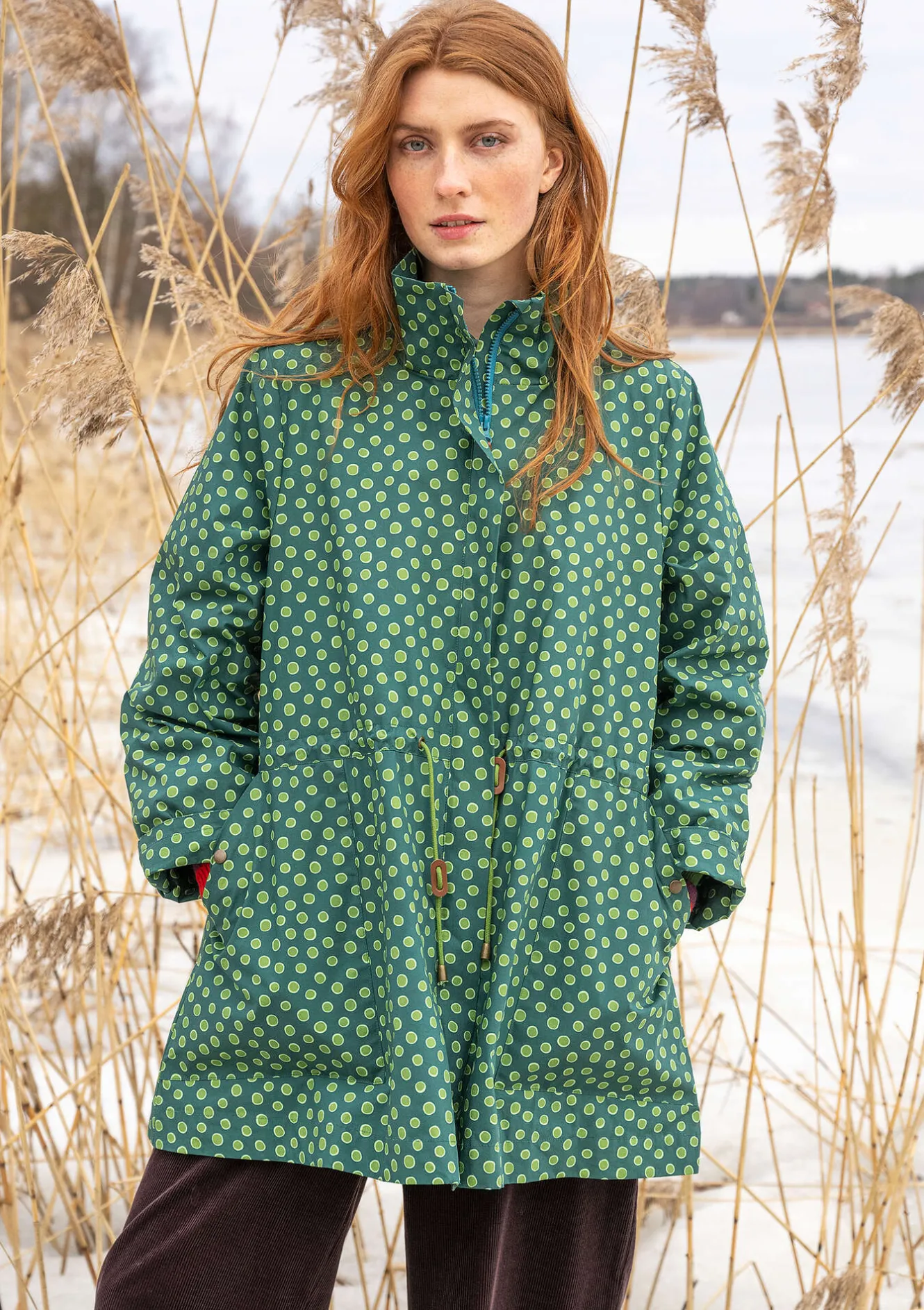 Gudrun Sjödén Vävd parkas "Lucy" i ekologisk bomull