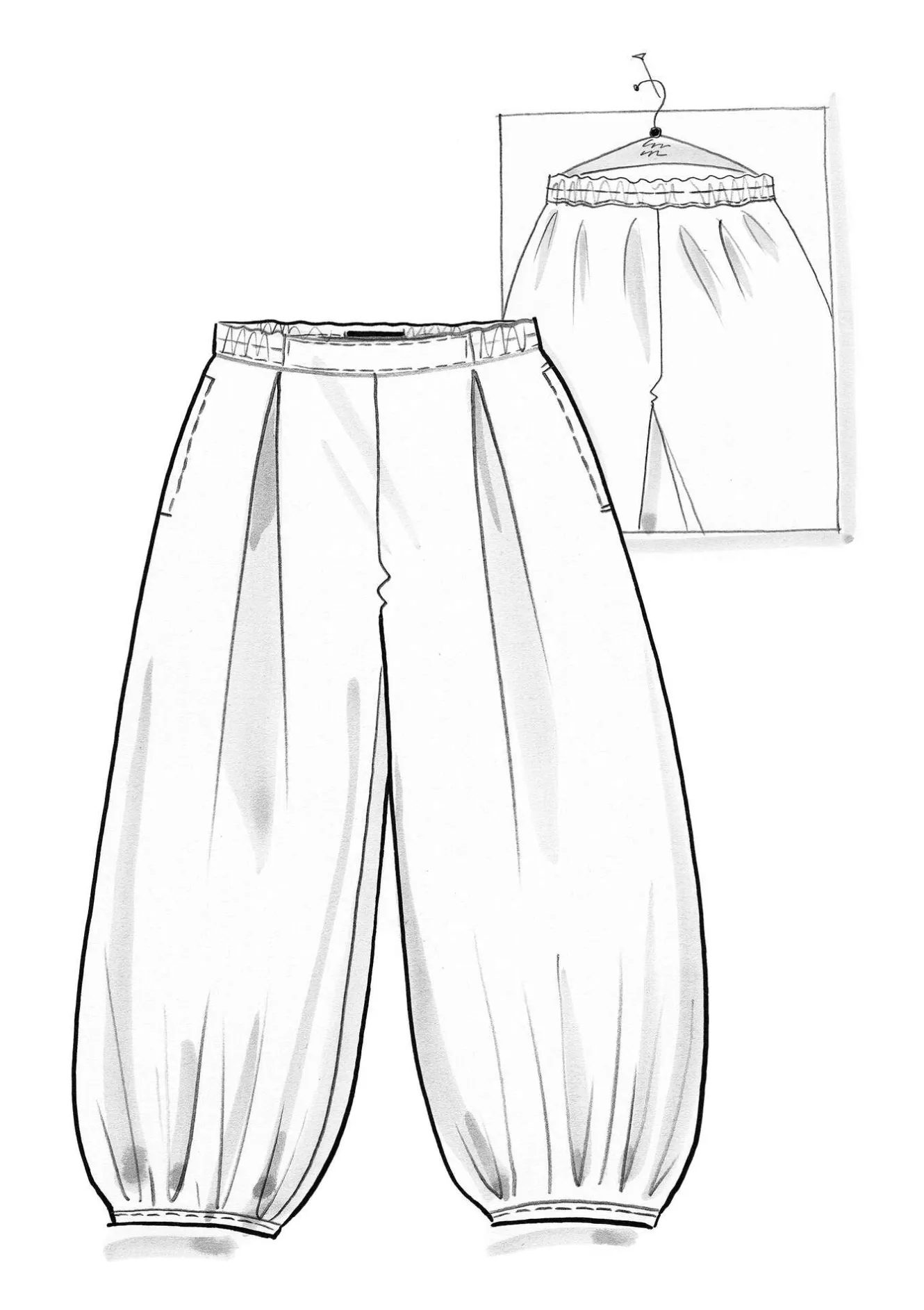 Gudrun Sjödén Vävd puffbyxa i ekologisk bomull