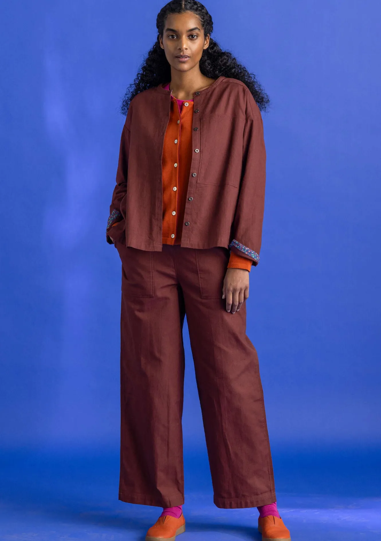 Gudrun Sjödén Vävd twillbyxa i ekologisk bomull