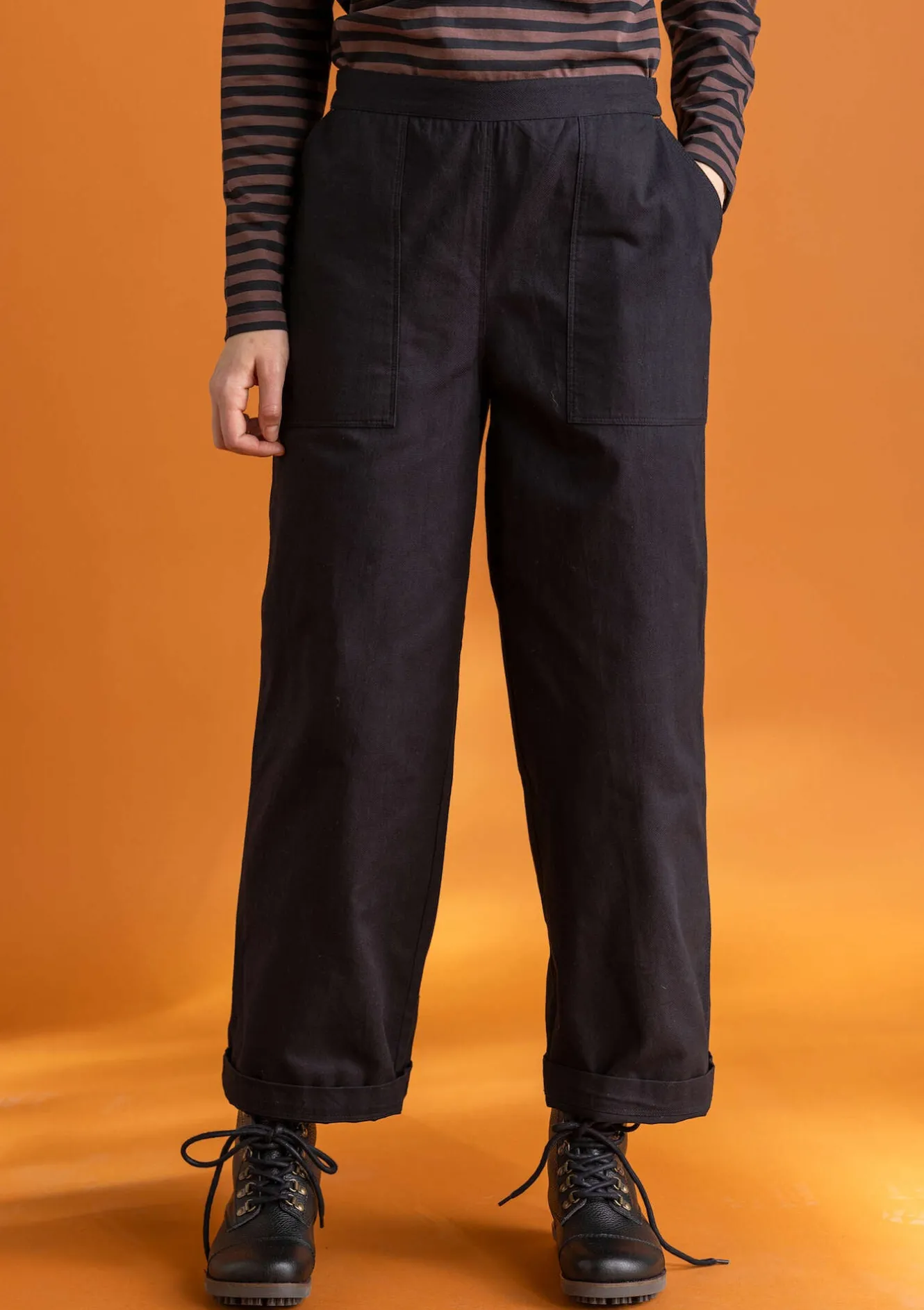 Gudrun Sjödén Vävd twillbyxa i ekologisk bomull